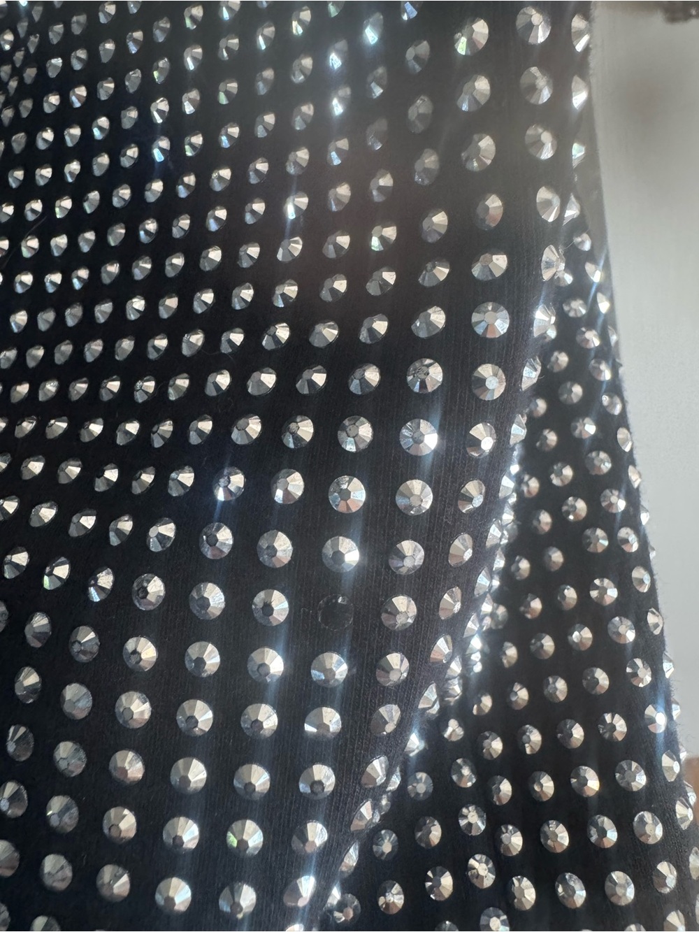 Good American Black Rhinestone Long Sleeve Mini Dress - Picture 5 of 6